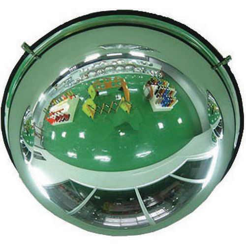 Dim Gray Hemispherical Safety Mirror