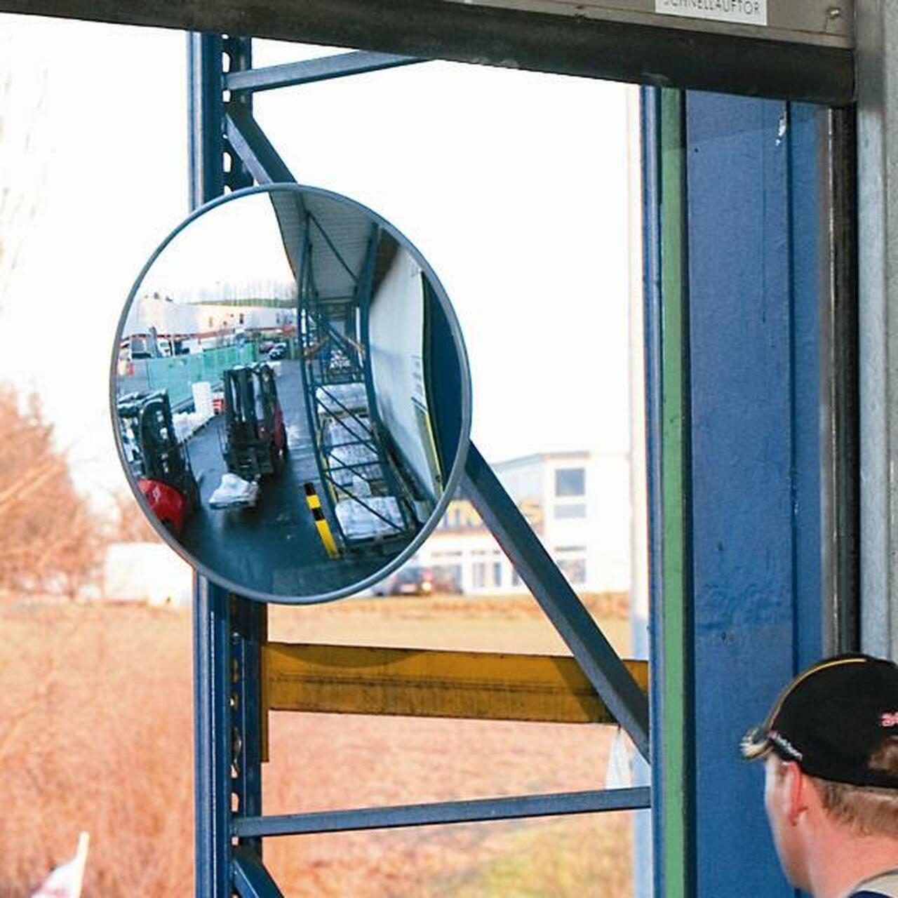 Dark Slate Gray Acrylic Convex Mirror For Indoor & Outdoor Use