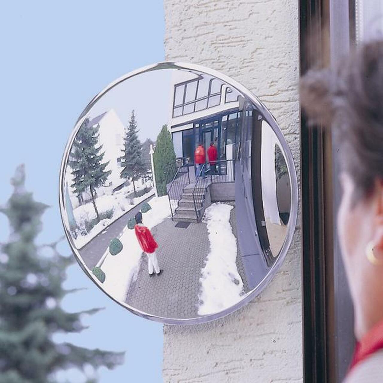 Light Steel Blue Acrylic Convex Mirror For Indoor & Outdoor Use
