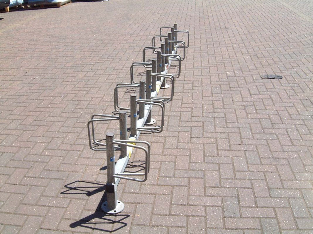 Dark Gray Floor Mounted Cycle Rack Type C