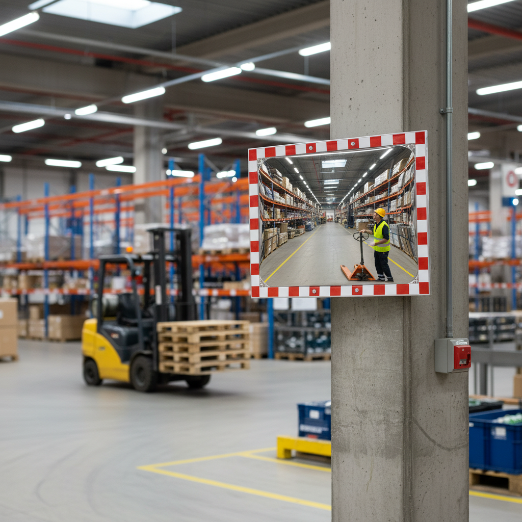 Premium Ice-Free Stainless Traffic Mirror with Adjustable Mounting Bracket for Winter Clarity and Visibility | Barriers Co