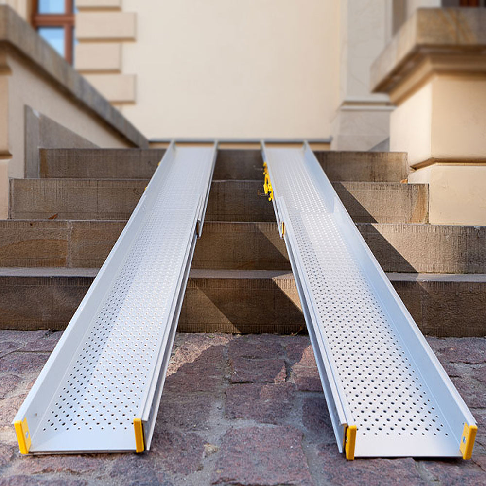 Effortless Accessibility with 7ft-10ft Telescopic Hinged Wheelchair Ramps