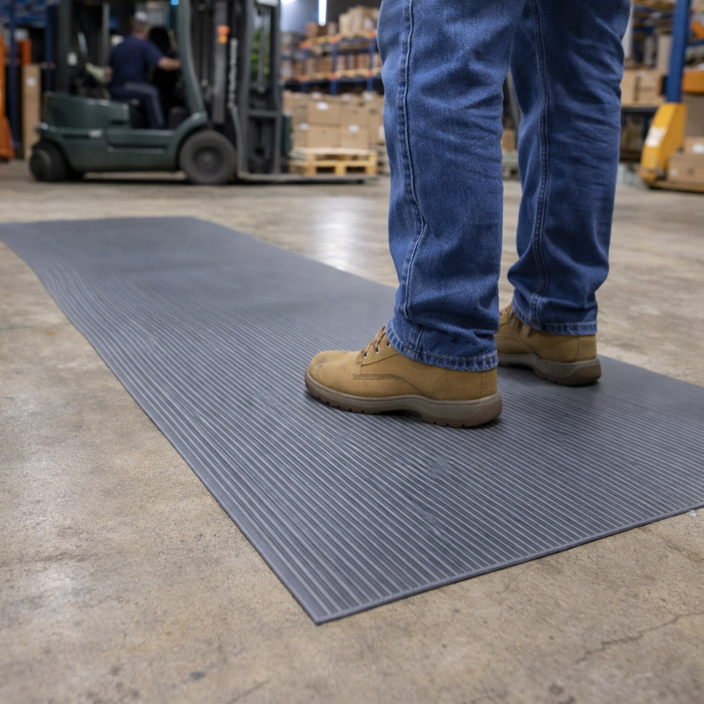 Anti-Fatigue Mat – Grey – 9.4mm Thick – Light Duty