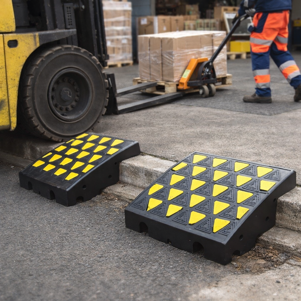 Rubber Kerb Ramp Kit – 100mm High – Heavy Duty – Commercial Use