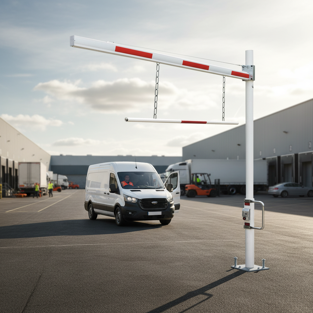 Premium Rotating Height Restriction Barrier with Adjustable Clearance - Industrial Grade for Vehicle Height Control