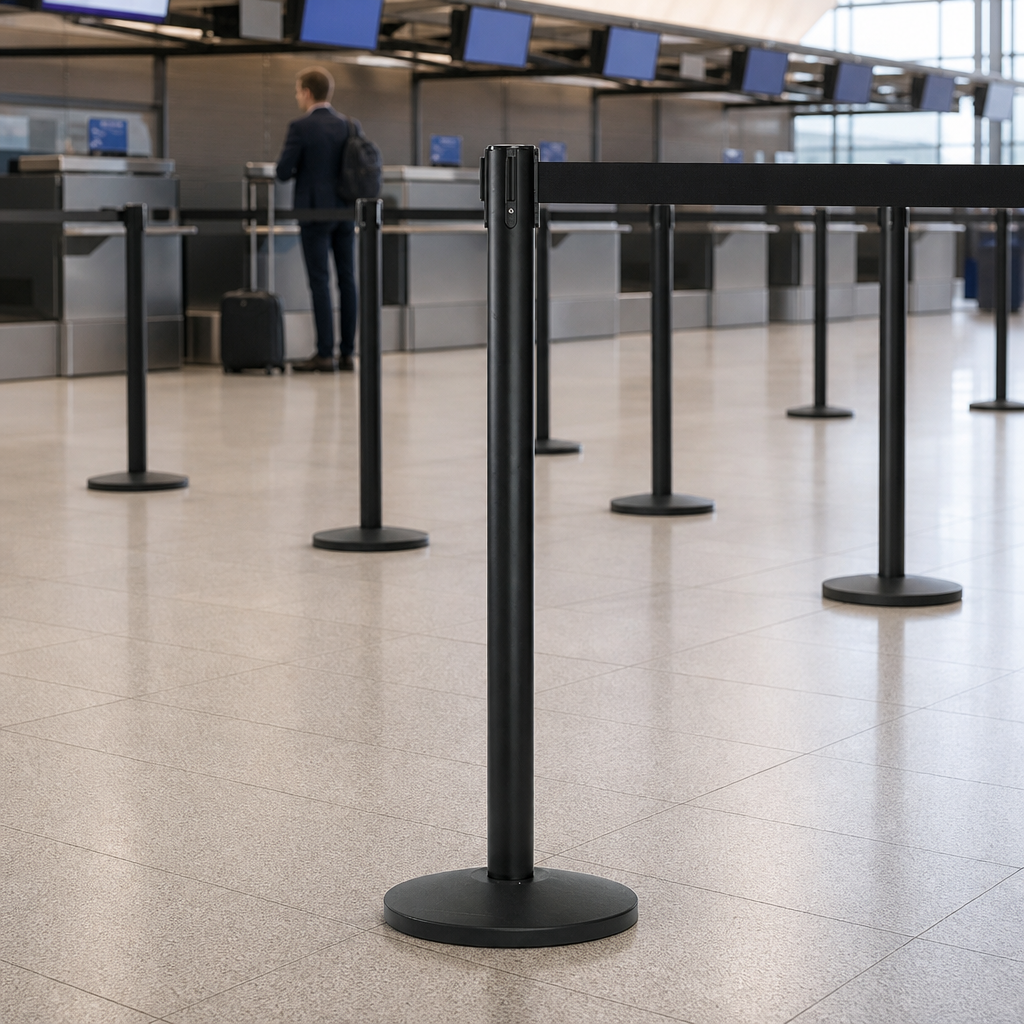 75mm Belt Barrier System for Temporary Queue Management