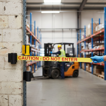 Premium Wall Mounted Belt Barrier System for Space-Saving Access Control up to 4.6 Metres