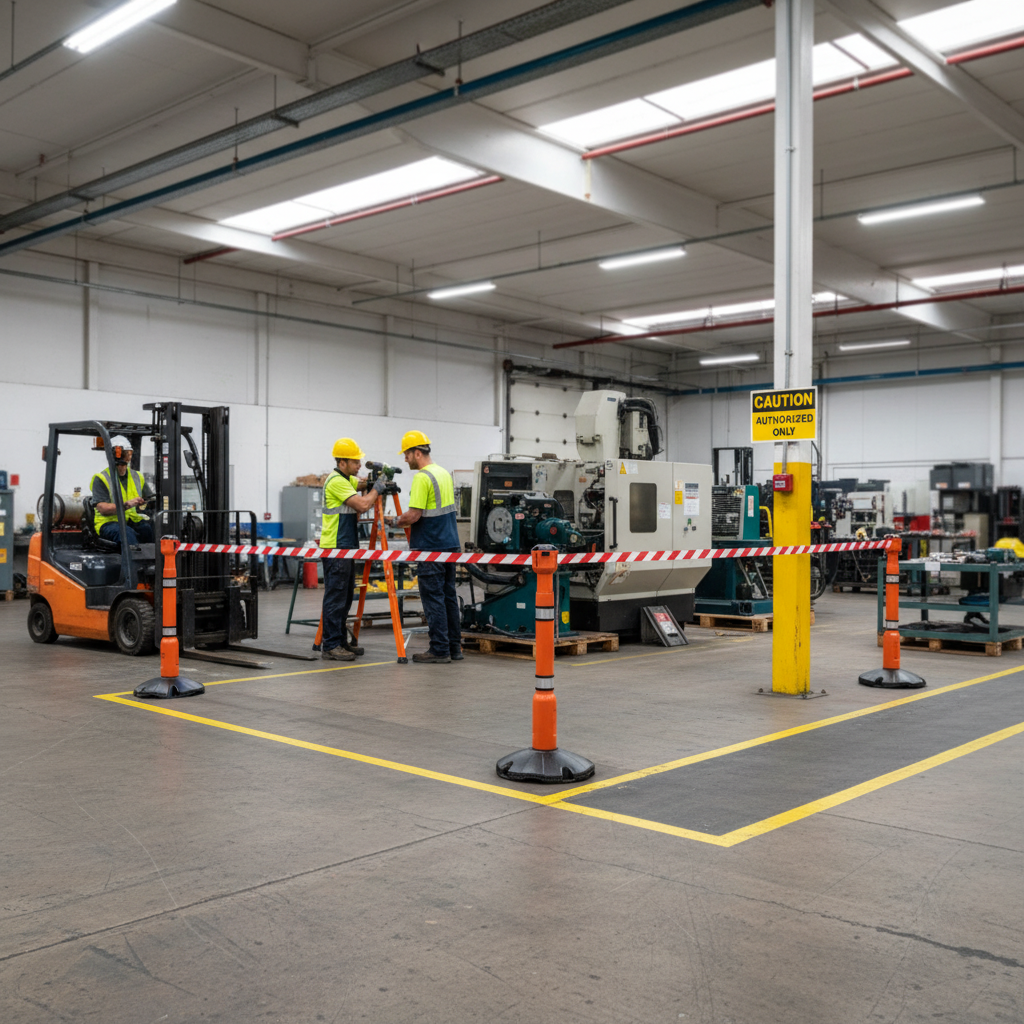 Premium Barrier Package XXL - 27m with 4 Barrier Posts and 3 Cone Toppers for Versatile Use