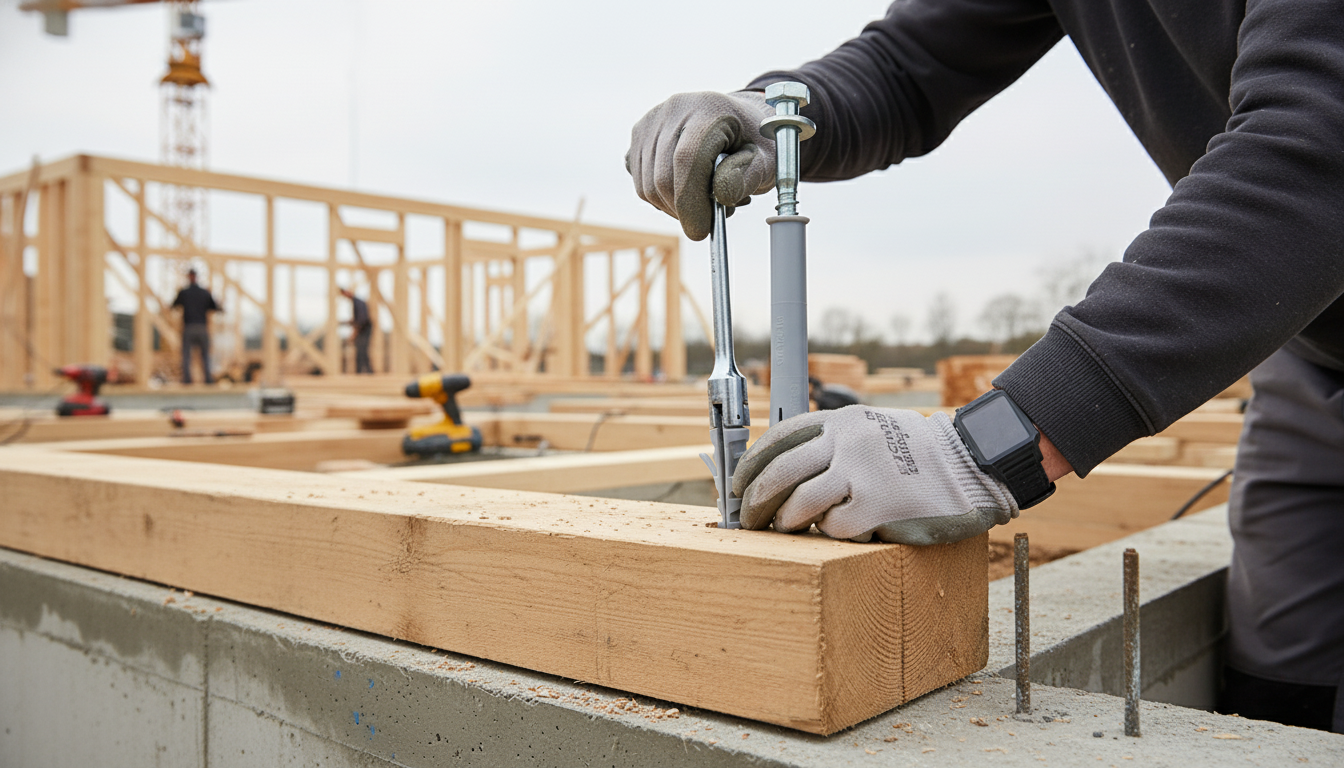 Premium High-Performance Fastening Set for Ground Sills - Galvanized for Corrosion Resistance and Long-Lasting Durability