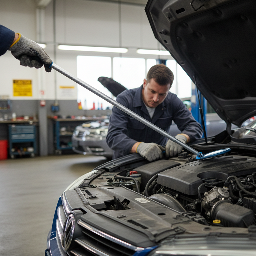 Premium Hand-Held Inspection Mirror with Convex Acrylic Surface and Extending Aluminium Handle for Vehicle Security Checks - 
