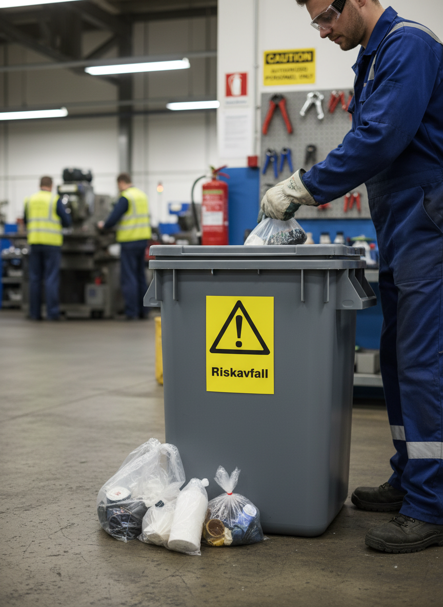 Premium Warning Sign for Hazardous Waste - Durable Materials and Multiple Sizes for Safety in Industrial and Public Environments