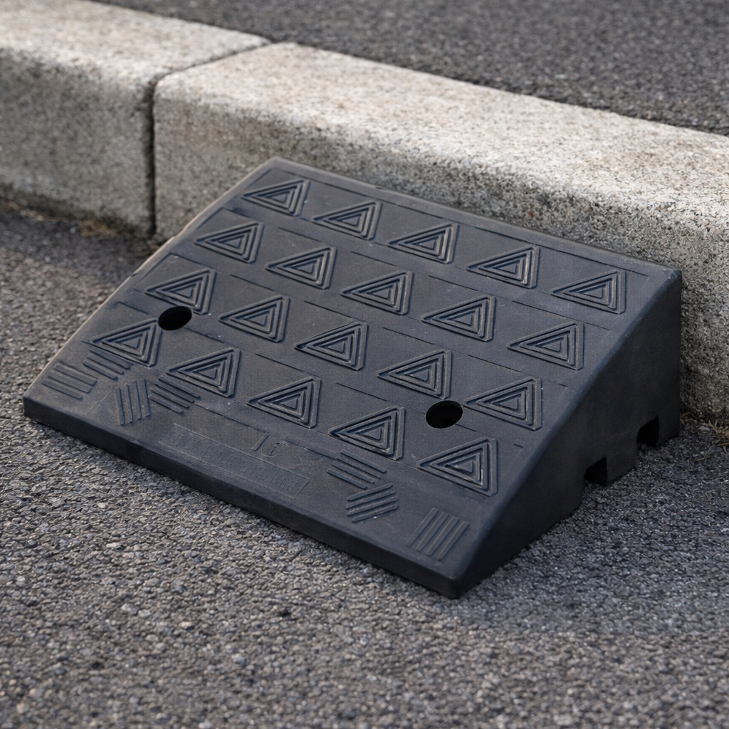 Rubber Kerb Ramp – 135mm Height – Heavy Duty – Outdoor Use