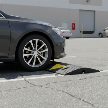 Professional Mini Compact Rubber Speed Bump 50mm - Ideal for Car Parks and Schools with Easy Installation