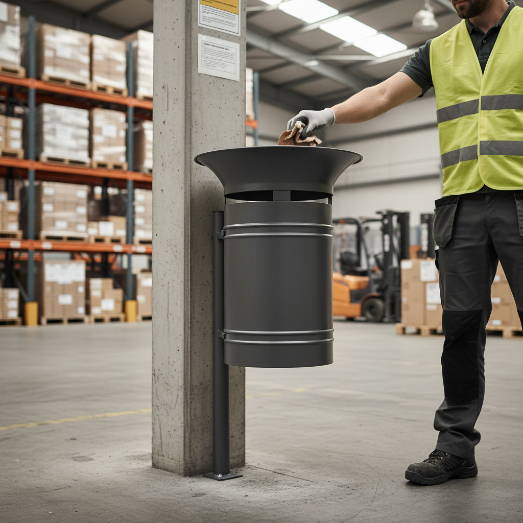 Premium Outdoor Litter Bin with 40L Capacity, Flared Top Design for Green Spaces and Public Areas | Barriers Co