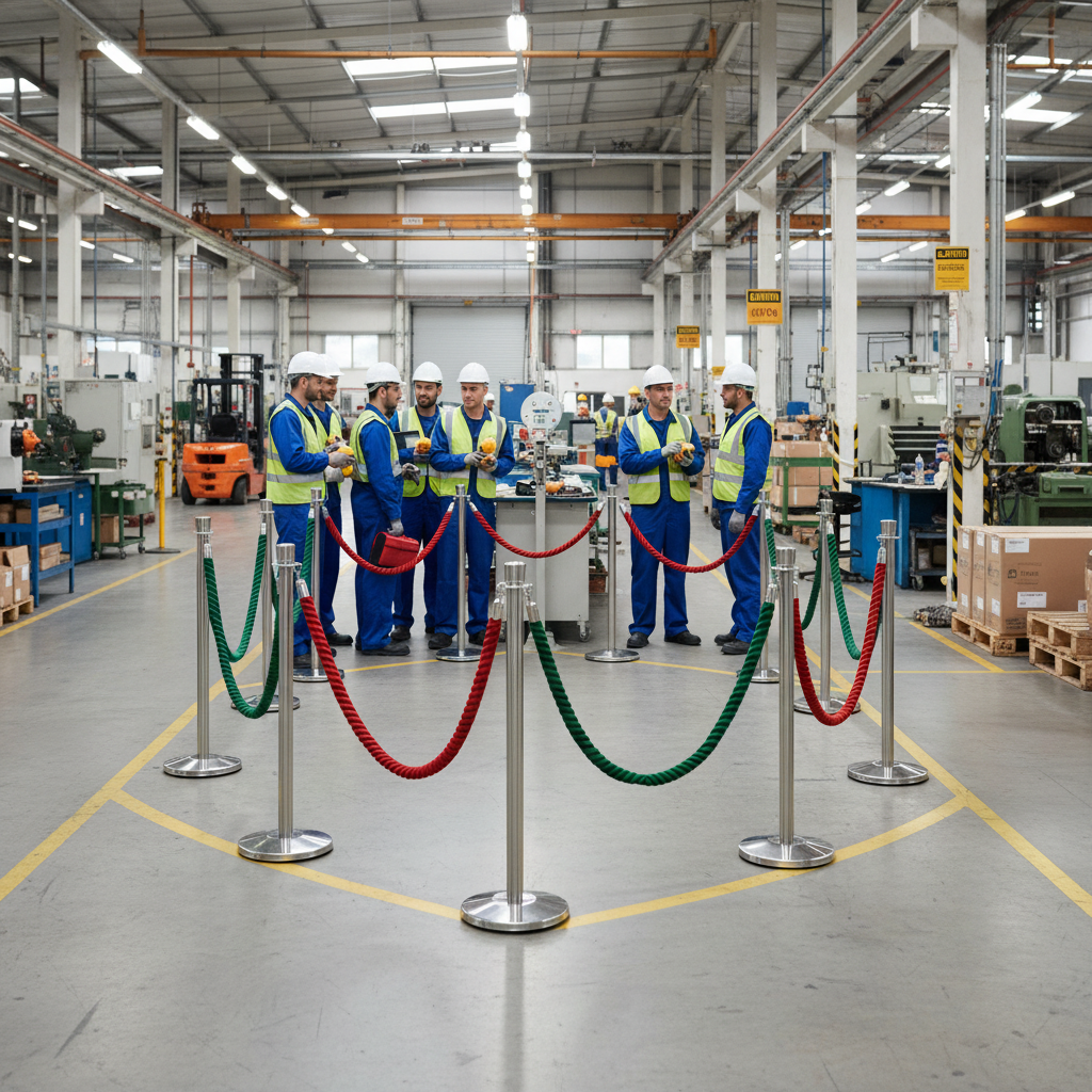 Premium Heavy Duty Post & Rope Barrier Set with Twisted Ropes for Events and Queuing