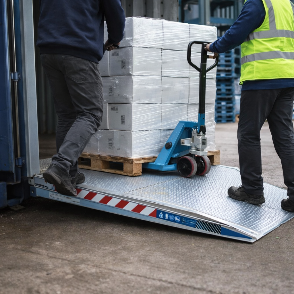 Small Pallet Ramp Pallet Truck Ramp 1000mm W x 1000kg Cap