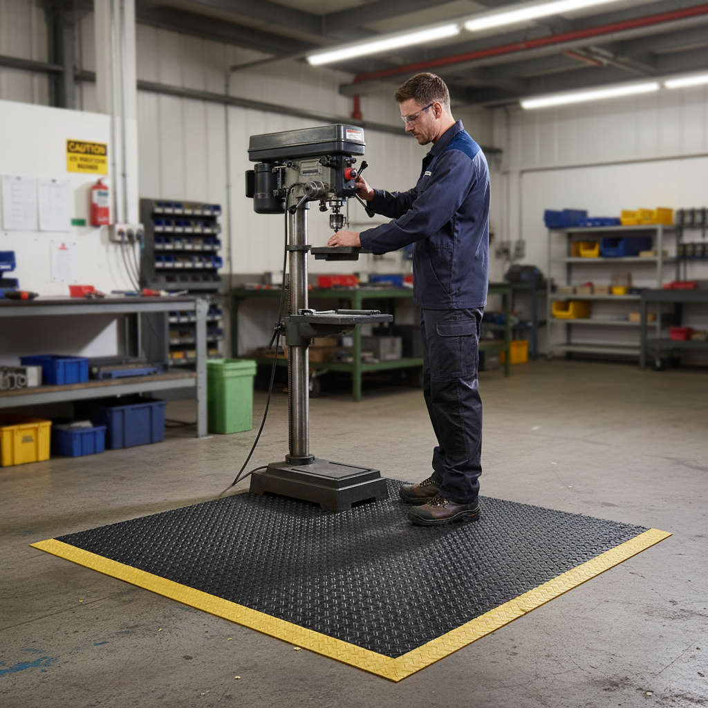 Premium Extra Thick Anti-Fatigue Matting for Workshops and Warehouses with Enhanced Traction and Comfort | Barriers Co