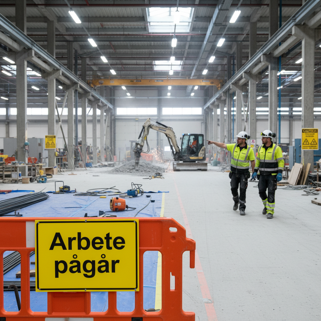 Premium Warning Sign for Ongoing Work - Multiple Materials and Sizes for Clear Safety Communication