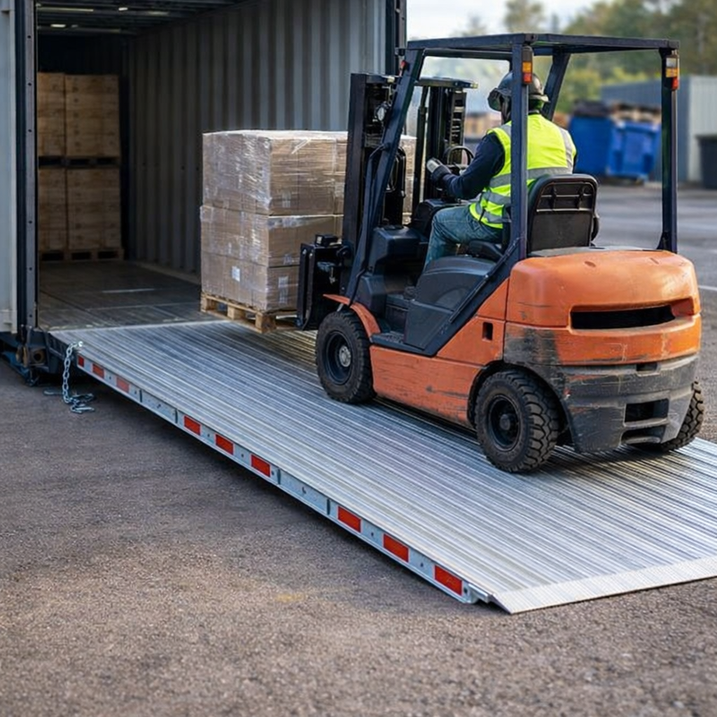Container Loading Ramp – 2200mm Wide – 8000kg Capacity – Forklift Access