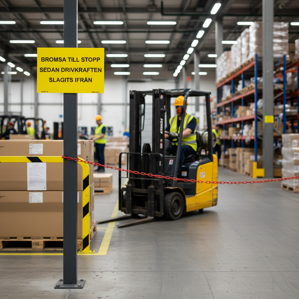 Premium Warning Sign - Brake to Stop, Multiple Sizes and Materials for Safety Marking