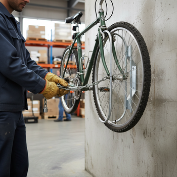 Premium Fixed Wall Mounted Bike Rack - Galvanised Steel for One or Two Bikes with Easy Installation