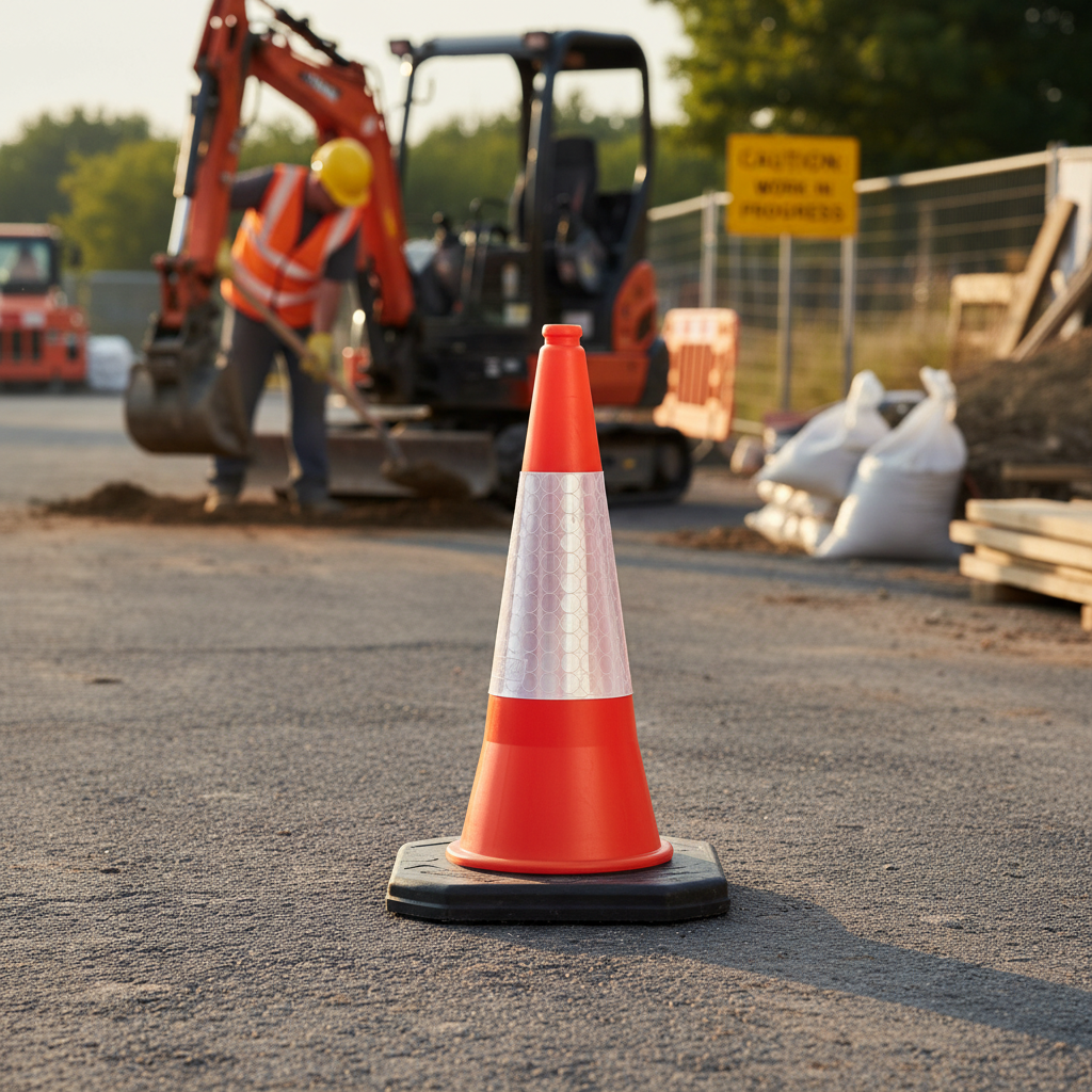 Premium Heavy Duty 750mm Road Legal Traffic Cone for Safety and Visibility - High-Quality Professional Grade for Industrial a
