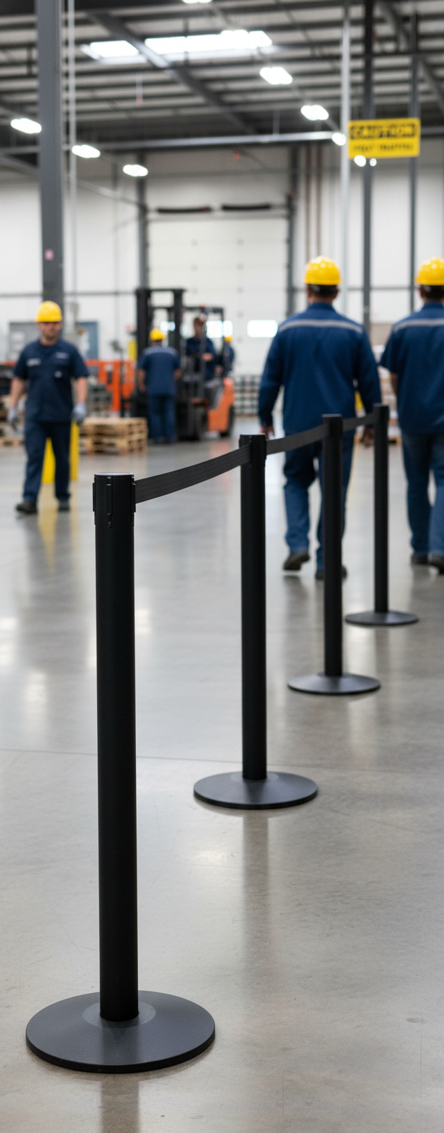 Premium Receiver Stanchion for Queue Management - Heavy Duty Post for Swing Gates and Queuing Lines
