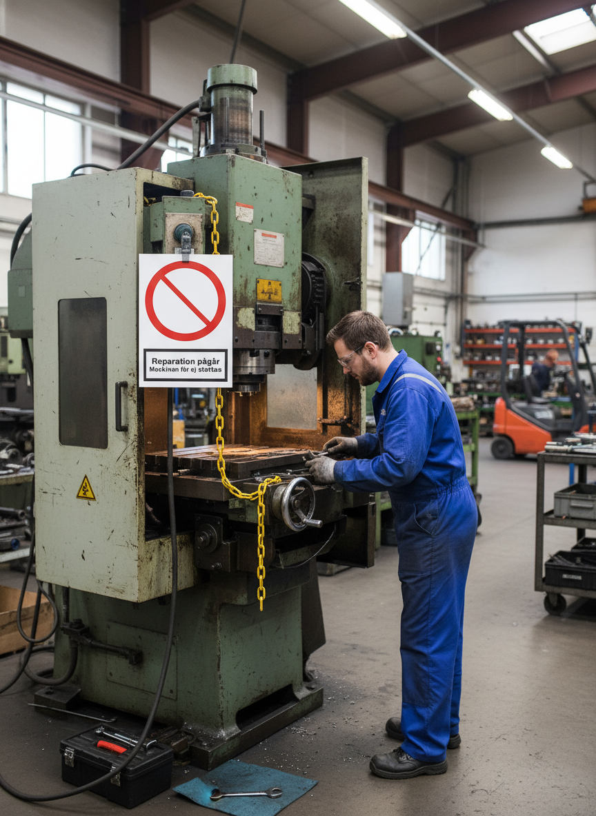 Premium Safety Sign for Machine Repair - Multiple Materials and Sizes for Clear Workplace Communication