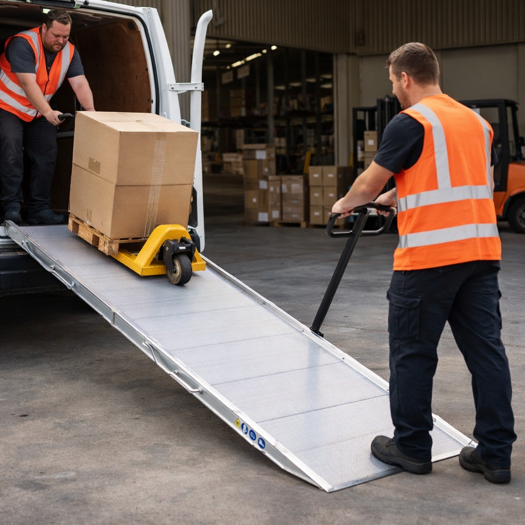 Folding Van Ramp – 1000mm Width – Heavy Duty Aluminium – Commercial Use
