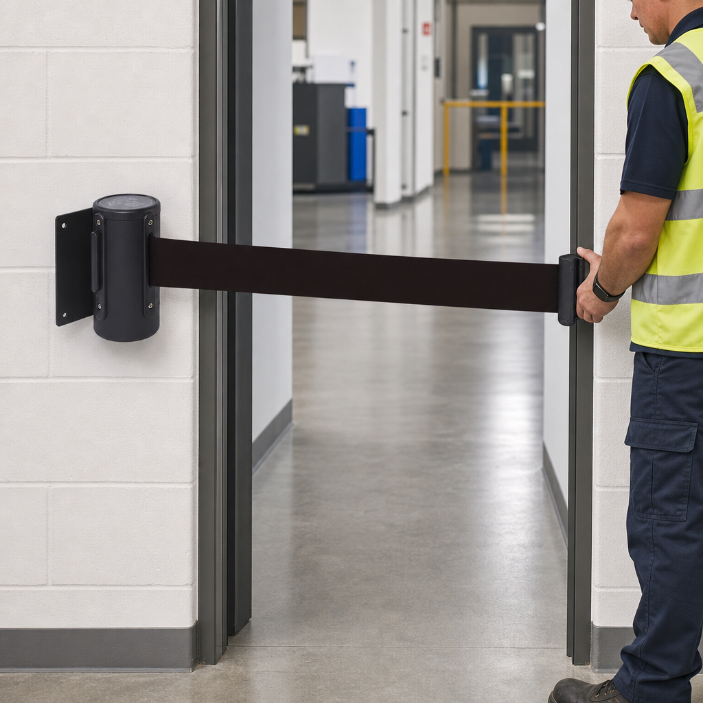 Wall Mounted Belt Barrier System 2.3m for Safe Access Control