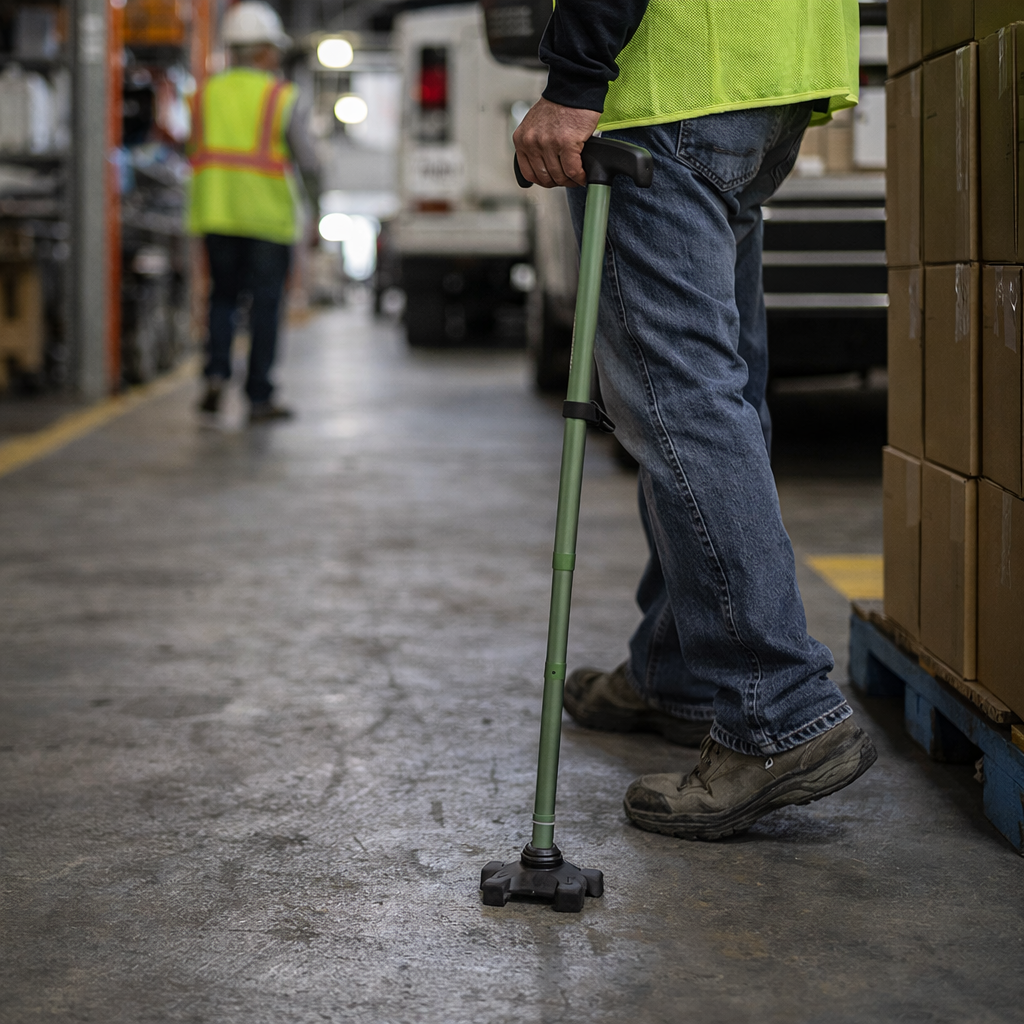 Comfort Walking Stick – Pastel Green – Adjustable Height – Mobility Aid