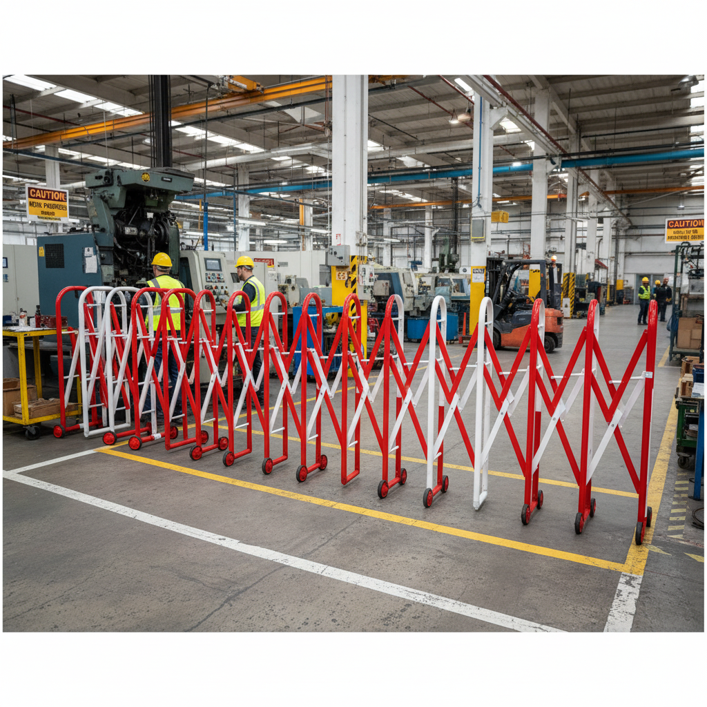 Premium Expanding Barrier System - Heavy Duty for Crowd Control, 4ft or 6ft Height Options - side view | Barriers Co