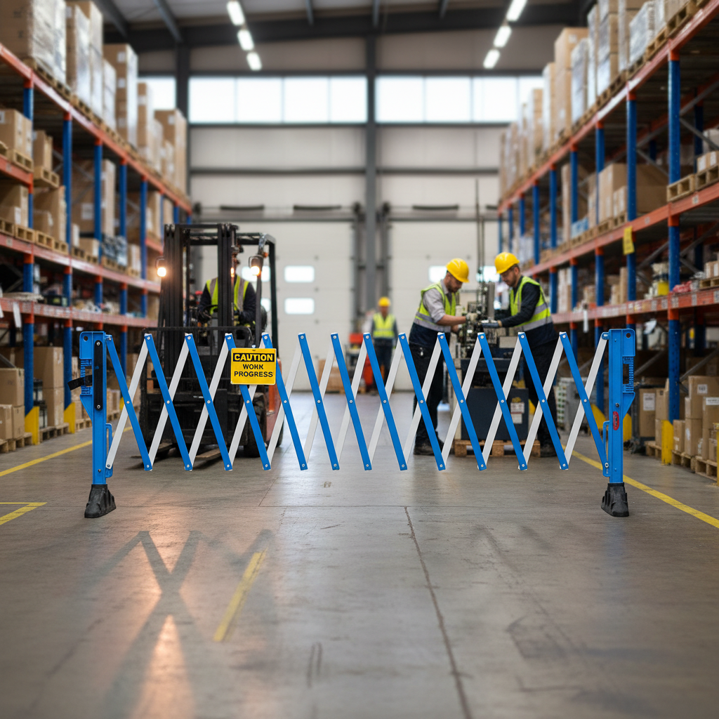 Premium Expanding Barrier System - Durable, Portable, and Ideal for Various Applications - side view | Barriers Co