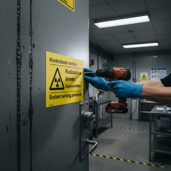Premium Warning Sign for Controlled Area with Radioactive Materials - Durable Options in Multiple Sizes and Materials