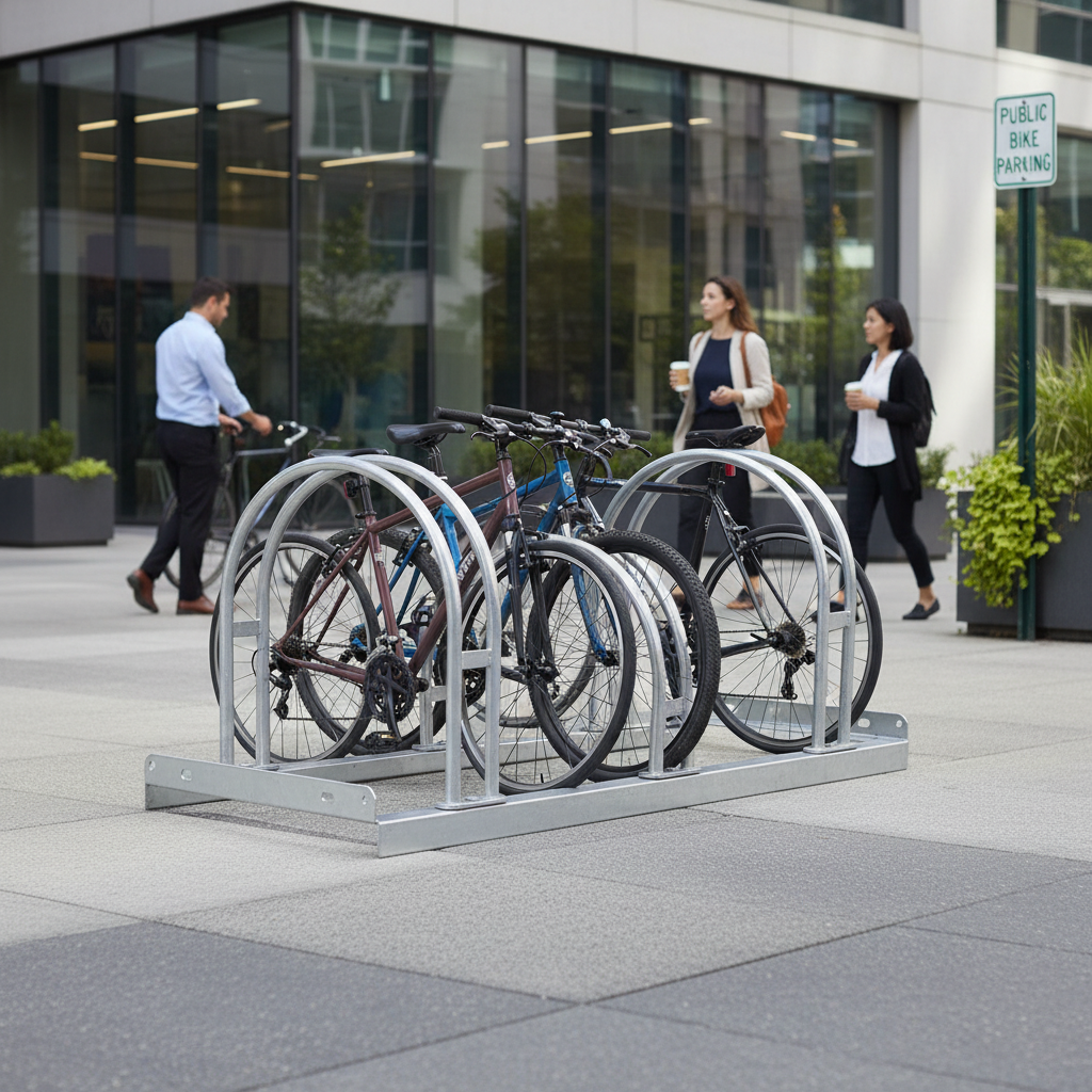 Professional Modular Bike Rack with Dual Direction Storage and Hot-Dip Galvanised Steel... - side view | Barriers Co