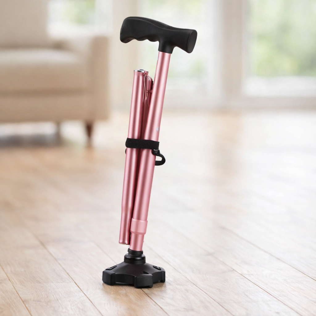 Comfort Walking Stick – Pastel Pink – Adjustable – Mobility Aid