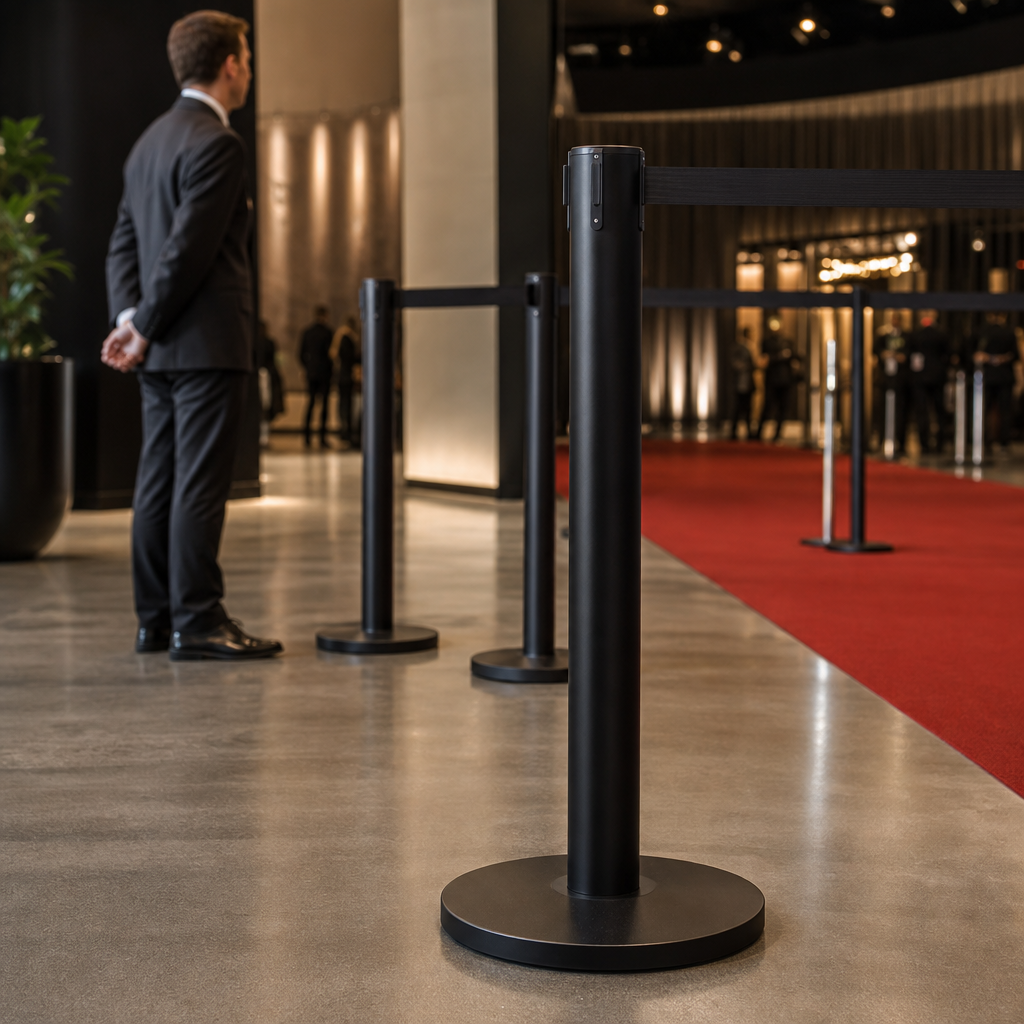 Retractable Belt Barrier System 10.6m for Event Spaces