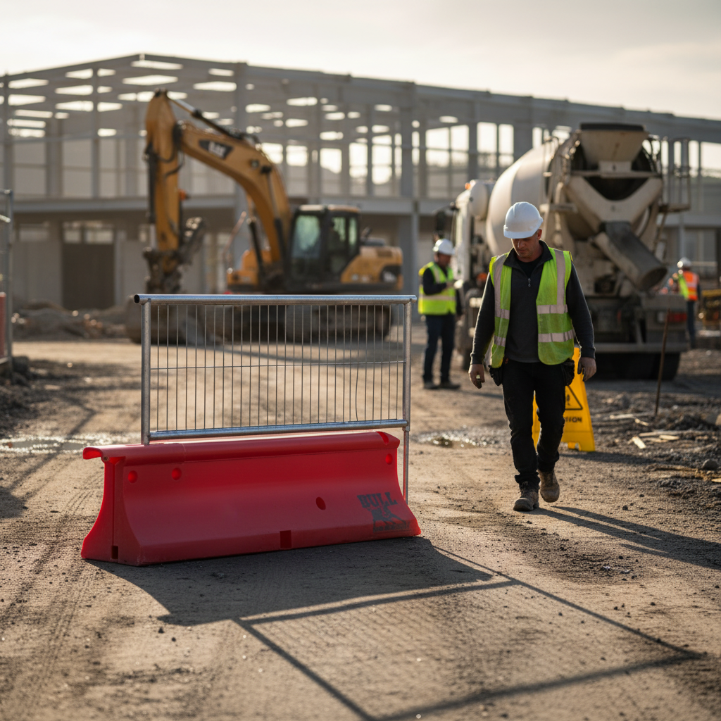 Premium Heavy Duty Pedestrian Mesh Top Barrier - Crash Tested Road Safety Solution - Detail View | Barriers Co

