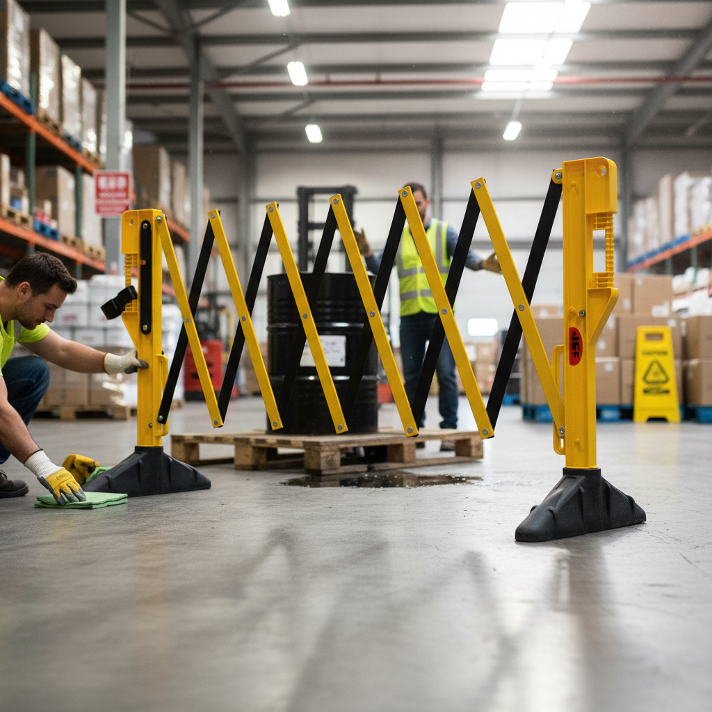 Premium Heavy Duty Expanding Barrier System - Portable Yellow/Black Design for Temporary Access Control | Barriers Co