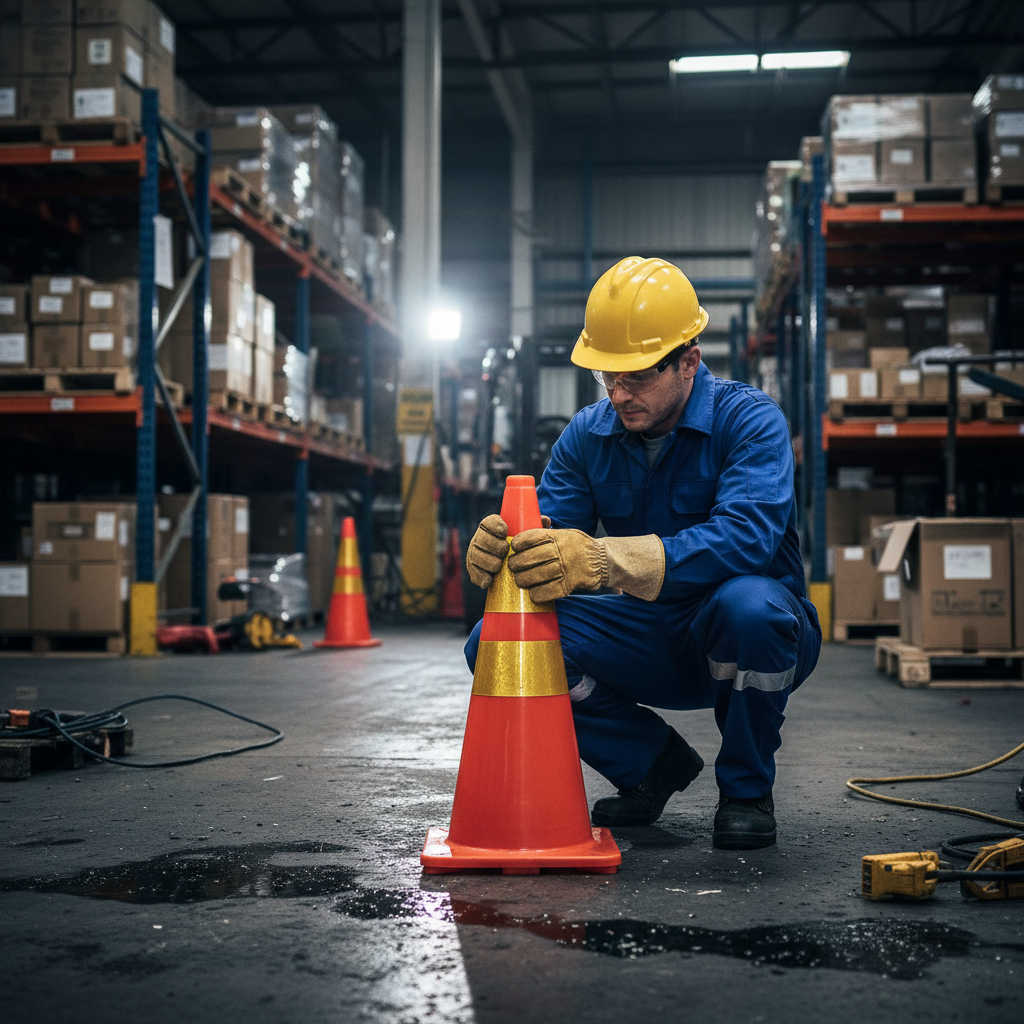 Professional Soft Warning Cone with Reflective Strip, PVC Material, 45cm or 75cm Height for Safety and Visibility