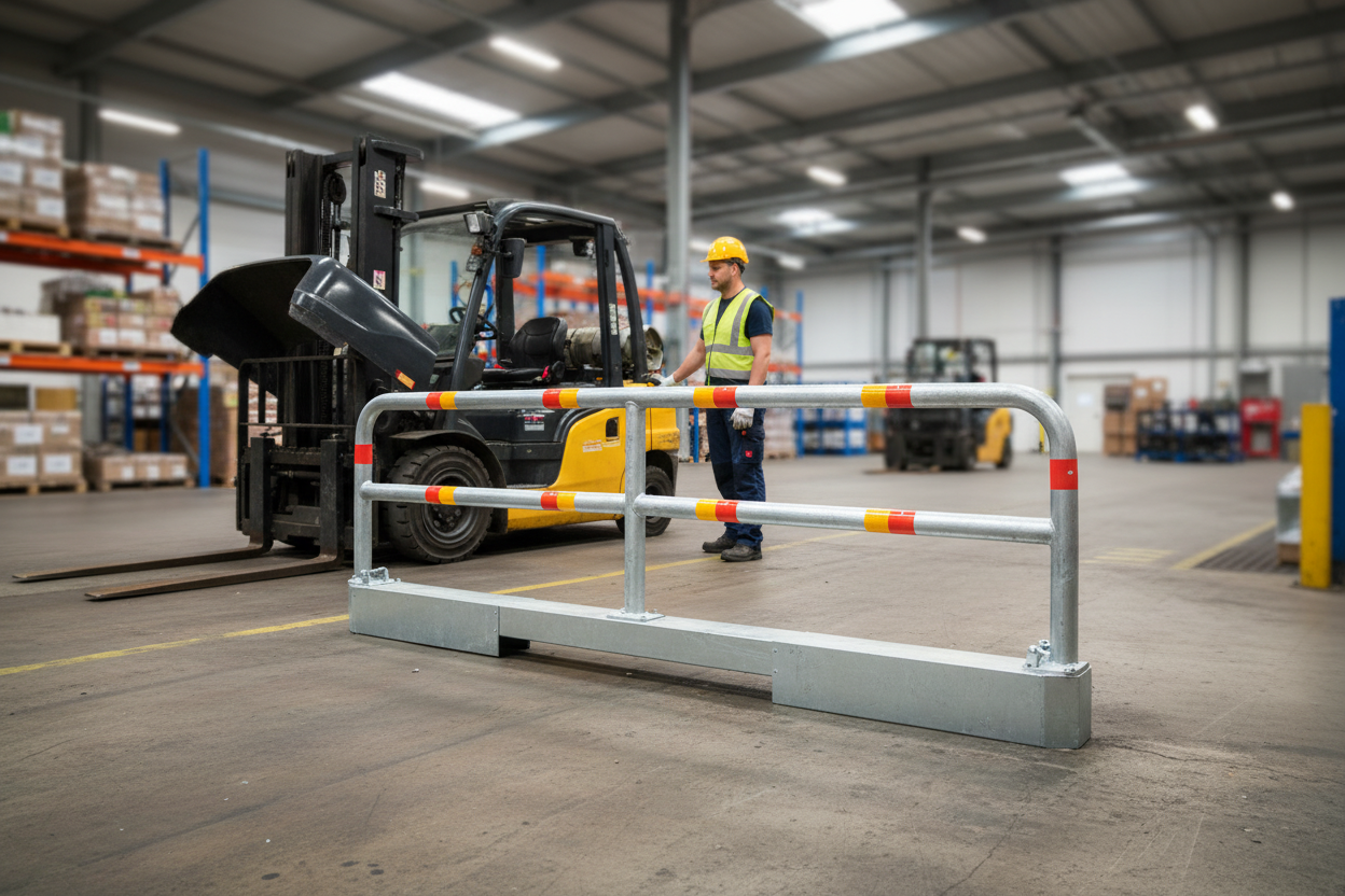 Premium Heavy Duty TA Barrier for Temporary Site Safety - 3000mm Length with Steel Frame and Concrete Base