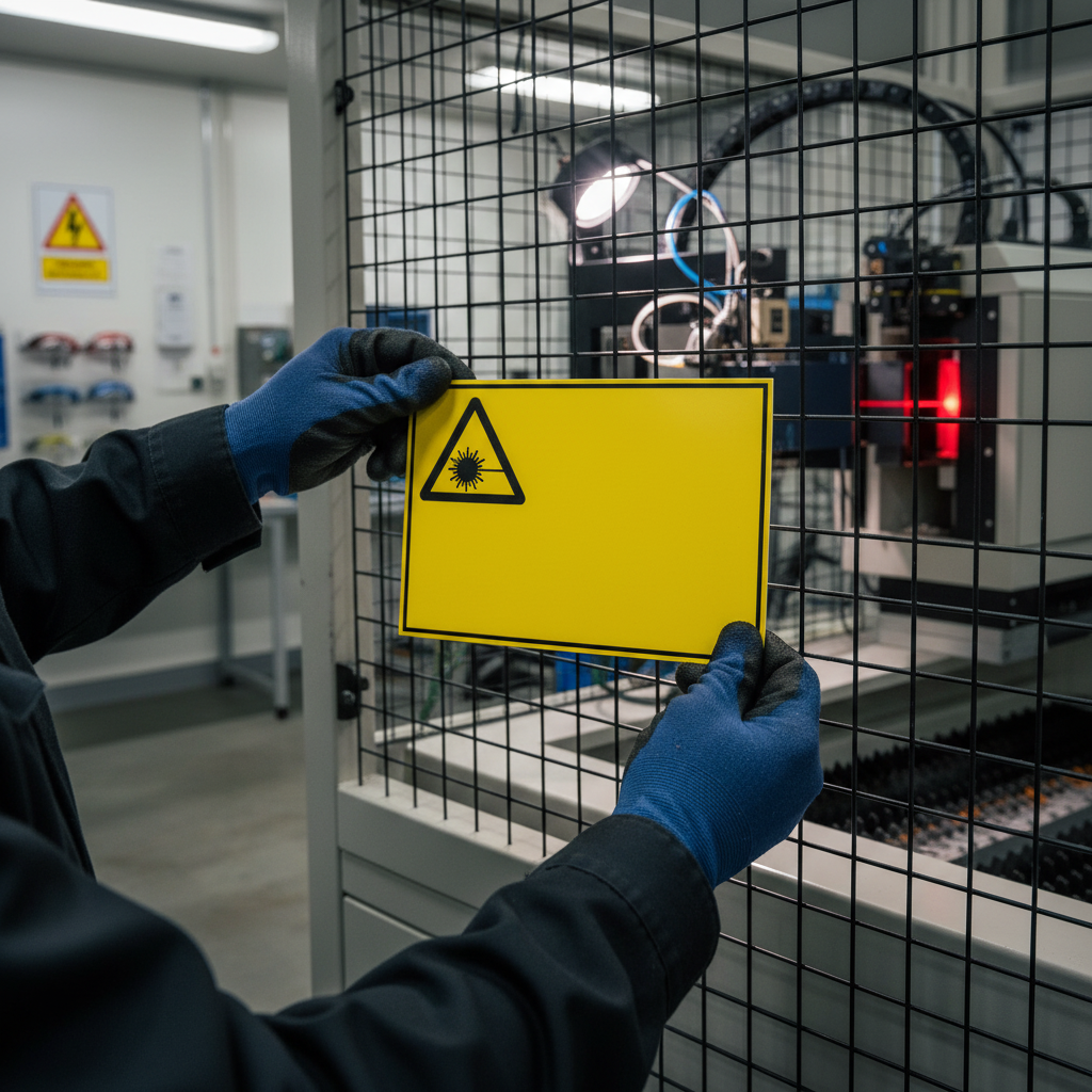 Premium Warning Sign for Laser Radiation Class 4 - Durable Material Options and Easy Installation for Safety Compliance