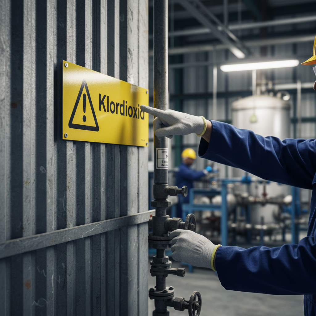 Premium Warning Sign for Chlorine Dioxide - Durable Materials, Multiple Sizes for Workplace Safety