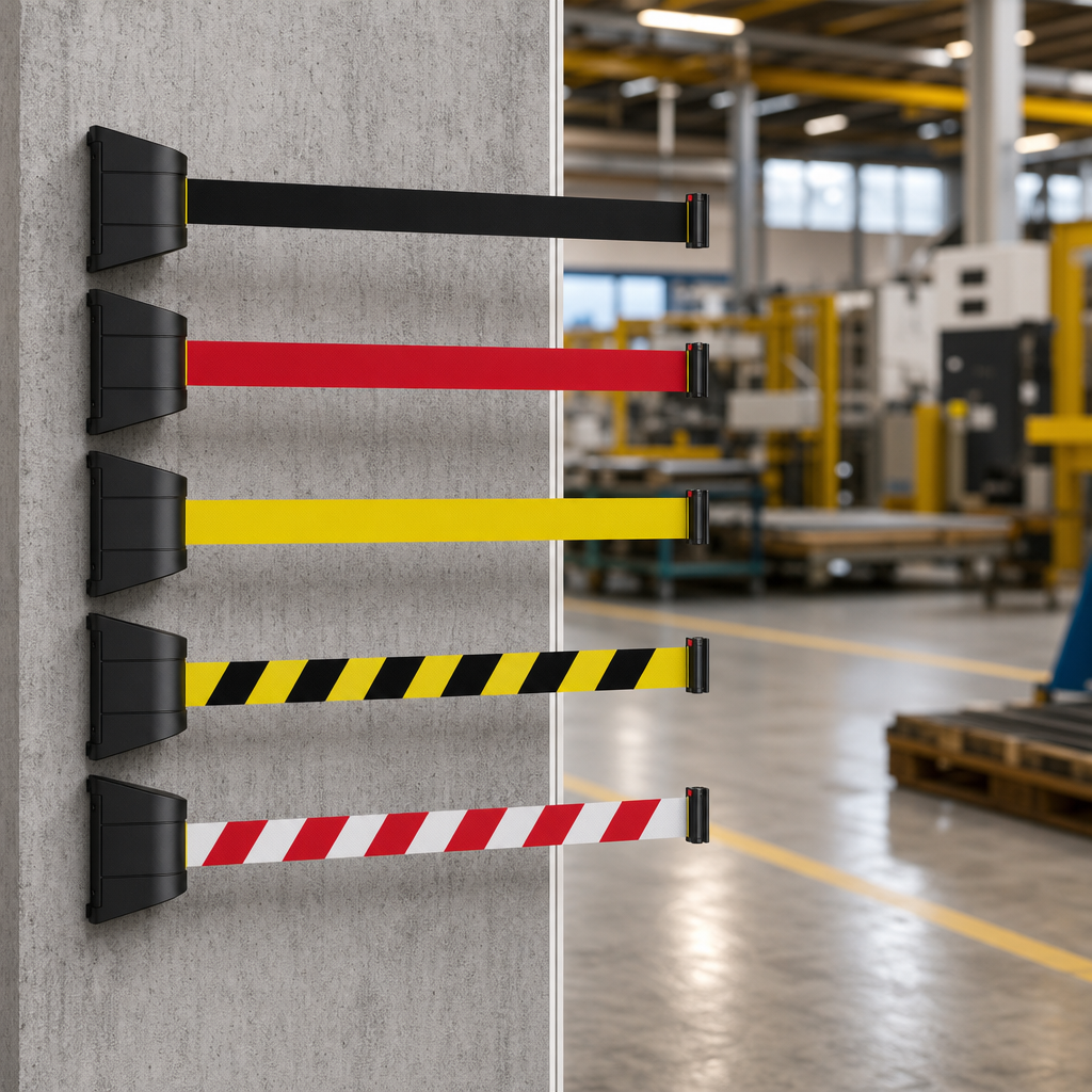 Wall Mounted Magnetic Barrier Belt for Industry & Warehousing (4.5 or 10m)