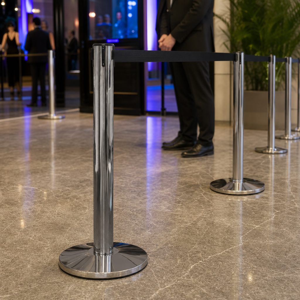 Retractable Belt Barrier System 10.6m for Event Spaces