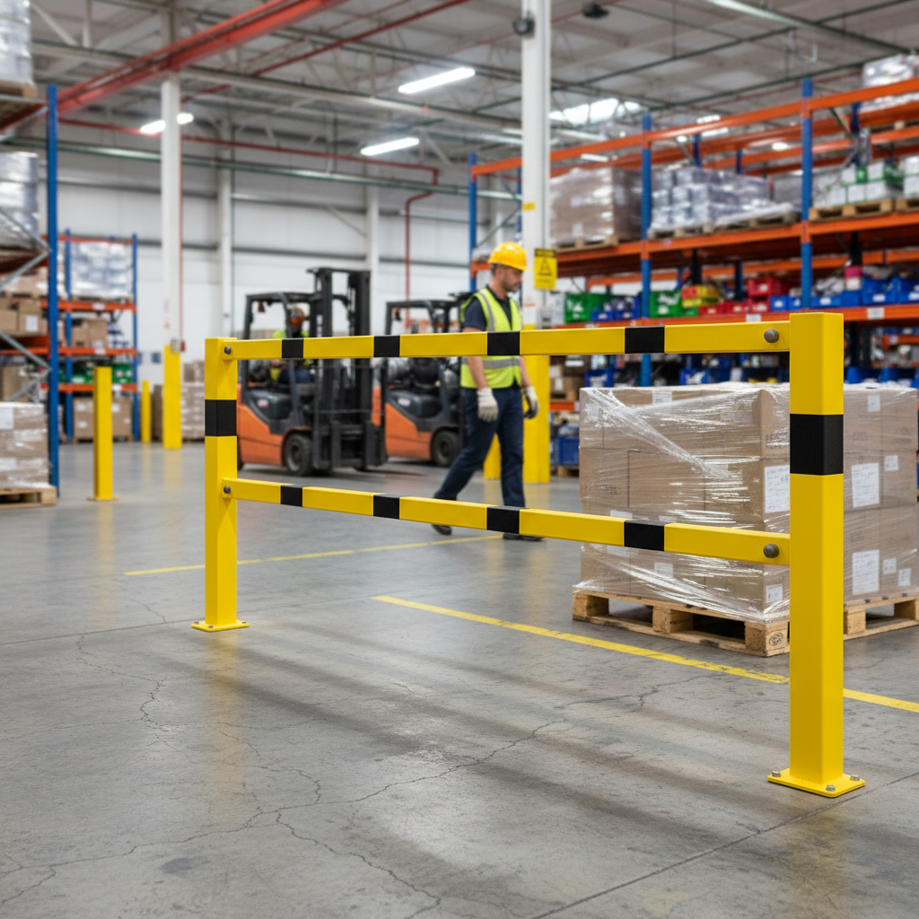 Premium Modular Safety Railing System with Hot-Dip Galvanized Steel and Traffic Yellow Finish for Enhanced Work Area Protection