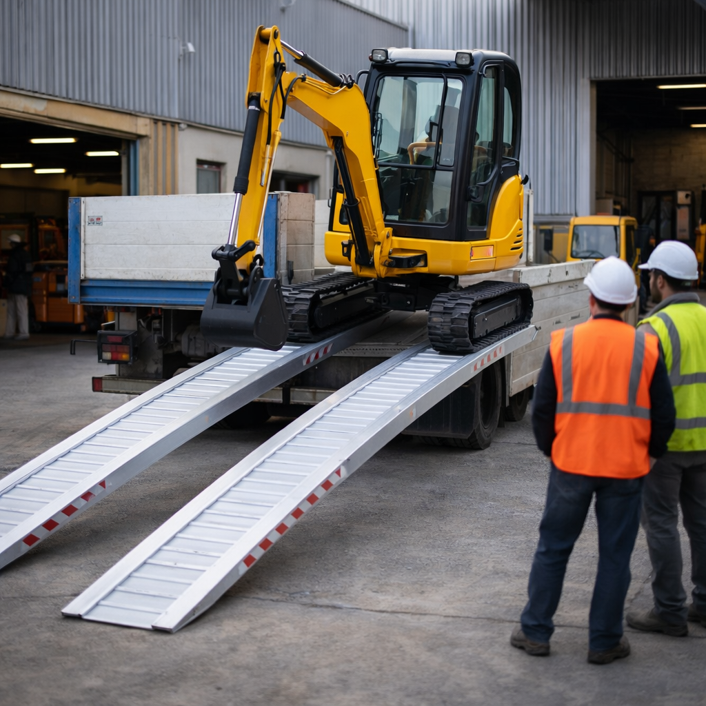 Aluminium Loading Ramps – 2500mm x 580mm – 16000kg Capacity – Industrial Use