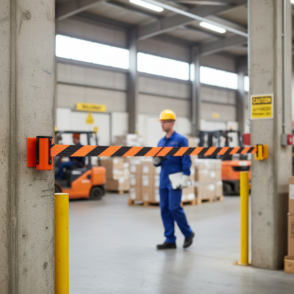 Premium 50mm Wall Mounted Belt Barrier System for Space-Saving Access Control in Factories, Schools, and... | Barriers Co