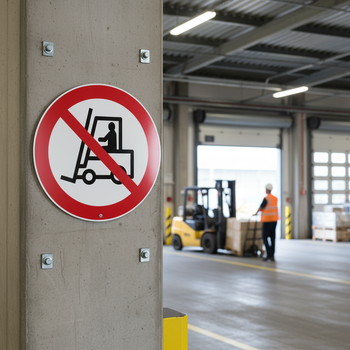Premium Prohibition Sign for Heavy Machinery - Durable, Multi-Material Options for Clear Workplace Safety