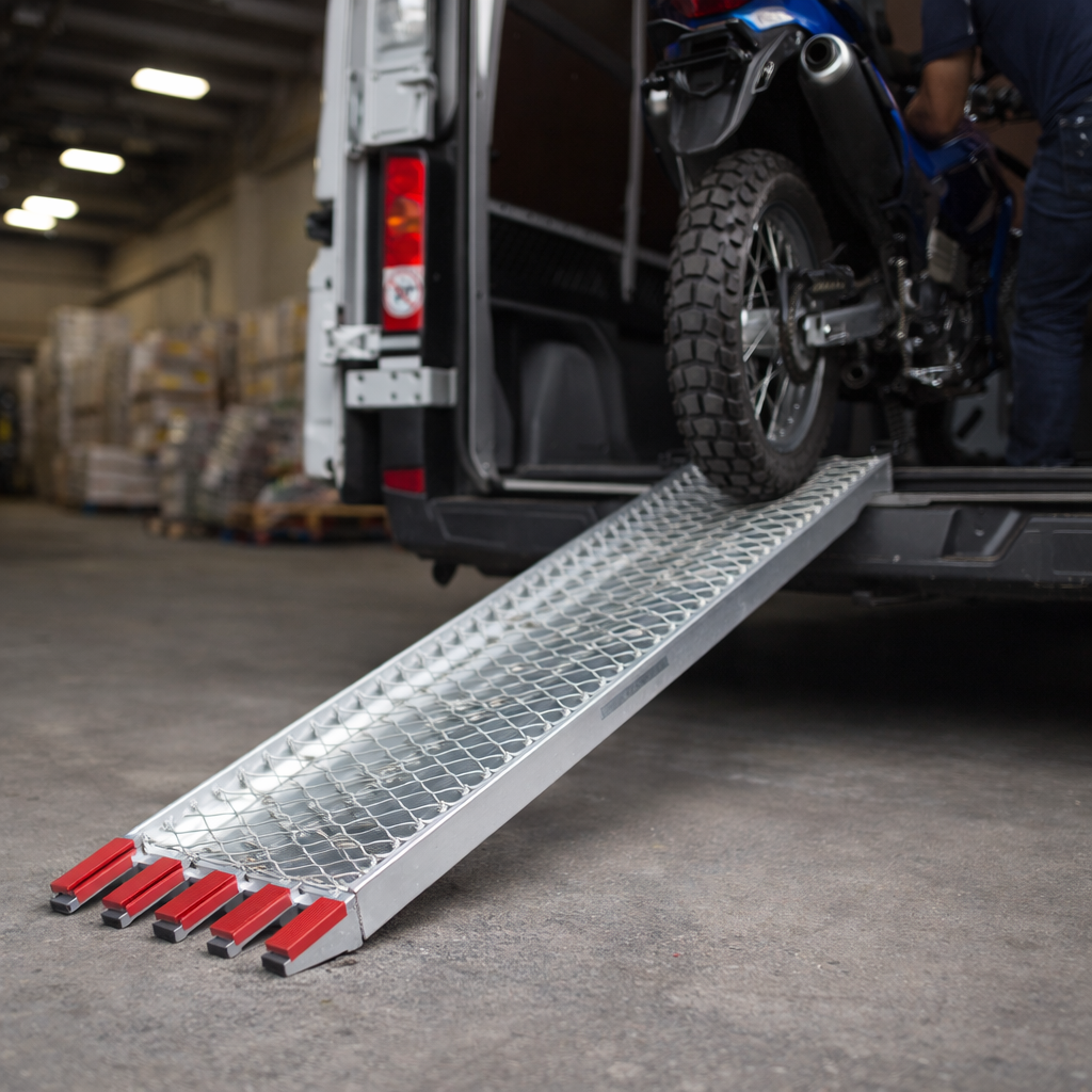 Mesh Motorbike Ramp – 2260mm x 285mm – 340kg Capacity – Outdoor Use